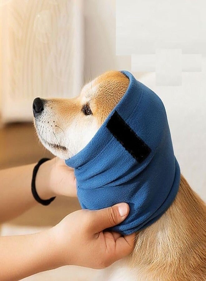 VALUEVIBES واقيات أذن للكلاب لتقليل الضوضاء - غطاء رأس ناعم ومرن للغاية للحيوانات الأليفة لتخفيف القلق وحماية الأذن | غطاء رأس مهدئ للكلاب والقطط أثناء العواصف الرعدية والألعاب النارية والتنظيف (أزرق، (صغير)) - Image 1